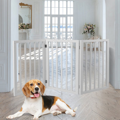 Skylos Pet Gate Wooden Dog Fence Baby Safety Barrier Indoor Stairway Doorway - image 1
