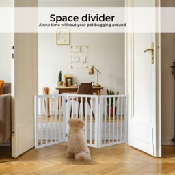 Skylos Pet Gate Wooden Dog Fence Baby Safety Barrier Indoor Stairway Doorway - thumbnail 6
