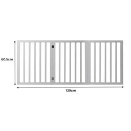 Skylos Pet Gate Wooden Dog Fence Baby Safety Barrier Indoor Stairway Doorway - thumbnail 4