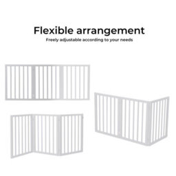 Skylos Pet Gate Wooden Dog Fence Baby Safety Barrier Indoor Stairway Doorway - thumbnail 8