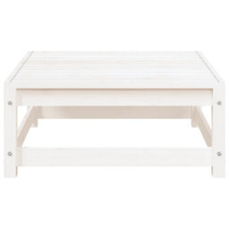 Walplus Garden Outdoor Footstool White 70X70X30 Cm Solid Wood Pine - thumbnail 4