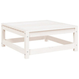 Walplus Garden Outdoor Footstool White 70X70X30 Cm Solid Wood Pine - thumbnail 6