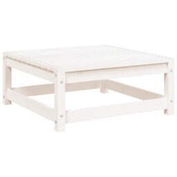 Walplus Garden Outdoor Footstool White 70X70X30 Cm Solid Wood Pine - thumbnail 2