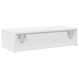 Berkfield Wall Shelf With Drawers White 60X26.5X15 Cm Engineered Wood - thumbnail 6