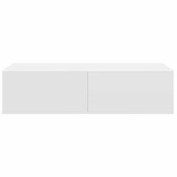 Berkfield Wall Shelf With Drawers White 60X26.5X15 Cm Engineered Wood - thumbnail 4