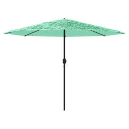 Berkfield Garden Parasol With Steel Pole Green 388X388X248 Cm - thumbnail 4