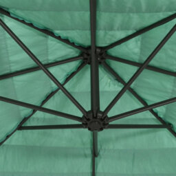 Berkfield Garden Parasol With Steel Pole Green 388X388X248 Cm - thumbnail 7