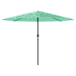 Berkfield Garden Parasol With Steel Pole Green 388X388X248 Cm - thumbnail 3