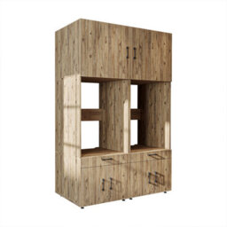 Roomart A Plus, Twin Washer And Dryer Cabinet Set, Oak Effect - thumbnail 5