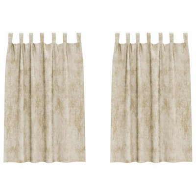 Berkfield Classic Curtain With Curtains 2 Pcs Cream 175 X 140 Cm Velvet - image 1