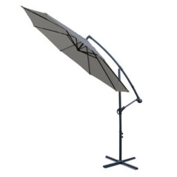 Sundaze Grey 3M Garden Banana Parasol Cantilever Umbrella Hanging Patio, Base & Weather Protective Cover - thumbnail 2