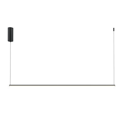 Luminosa Lighting Luminosa Halo Modern 120Cm Bar Pendant Ceiling Light Black 800Lm White Shade - image 1