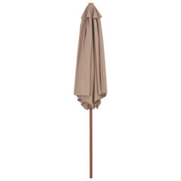 Walplus Garden Parasol With Wooden Pole 270 Cm Taupe - thumbnail 3