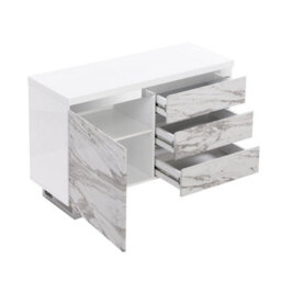 Furniture in Fashion Filo Sydney Small Sideboard With 1 Door 3 Drawer In White - thumbnail 4