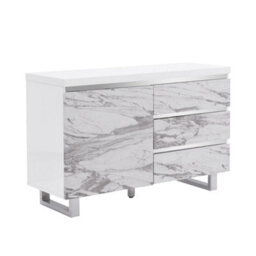 Furniture in Fashion Filo Sydney Small Sideboard With 1 Door 3 Drawer In White - thumbnail 3