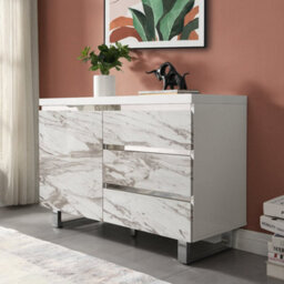 Furniture in Fashion Filo Sydney Small Sideboard With 1 Door 3 Drawer In White