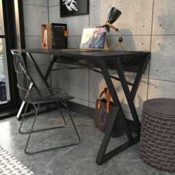 Decorotika Gyza Study And Writing Desk Black Marble Effect Black - thumbnail 3