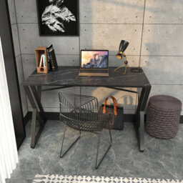 Decorotika Gyza Study And Writing Desk Black Marble Effect Black - thumbnail 2