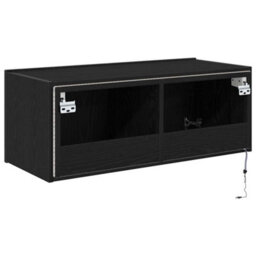 Walplus Tv Wall Cabinet Black Oak 80 X 35 X 31 Cm Engineered Wood - thumbnail 9
