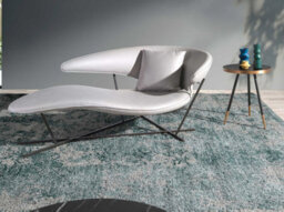 Angel Cerda Stylish Round Corner Table In Porcelain Marble And Black Steel - thumbnail 2