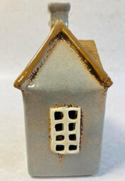My Square Mile Tealight Candle Holder Housewarming Gift Cottage Ceramic Village Pottery House Ornament (Grey Thatched Roof (17Cm X 14Cm)) - thumbnail 3