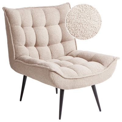 Beliani  Armchair Alvesta Boucle Beige - image 1