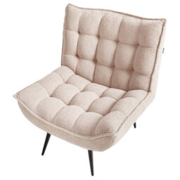 Beliani  Armchair Alvesta Boucle Beige - thumbnail 6