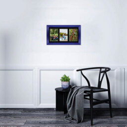 AK Frames 40X20Cm Purple Classic Multi Photo Frame With Black Mount - Holds 3 Apertures (3X) 6X4 Photos - thumbnail 3