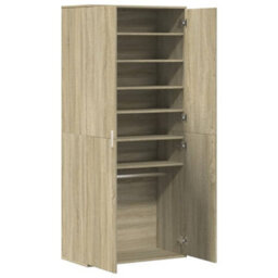 Walplus Shoe Cabinet Sonoma Oak 80X39X178 Cm Engineered Wood - thumbnail 7