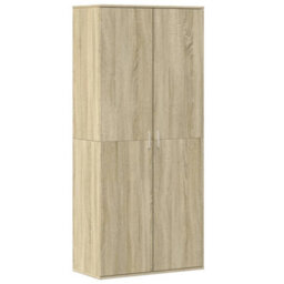 Walplus Shoe Cabinet Sonoma Oak 80X39X178 Cm Engineered Wood - thumbnail 2
