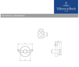 Villeroy & Boch Elements - Tender Double Robe Hook In Matt Black - thumbnail 2
