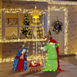Costway Lighted Nativity Scene Pre-Lit Holy Family Christmas Decoration With Led Lights - thumbnail 4