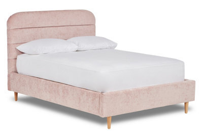 Divan Base Direct Crystal Contemporary Fabric Bed Base Only 5Ft King- Pavia Powder - image 1