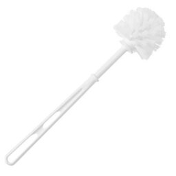 STAR SUPPLIES 2 X Deep Cleaning Strong White Plastic Toilet Replacement Brush With Handle - thumbnail 2