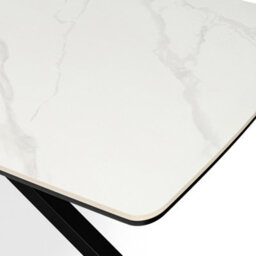 More4Homes Juno Sintered Stone Ceramic White Marble Dining Table - thumbnail 4