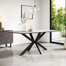 More4Homes Juno Sintered Stone Ceramic White Marble Dining Table - thumbnail 1