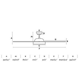 Luminosa Lighting Luminosa Polaris Led Large Ceiling Fan White - thumbnail 3