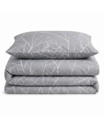 Velosso Grey Autumn Branches Duvet Cover And Pillowcase Set Single - thumbnail 3