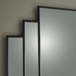 The Online Mirror Shop Overmantle Mirror Charleston Handcrafted Rectangular Shape With Black Frame Hung Above A Fireplace,dressing Table- H 80Cmxw 120Cm - thumbnail 4