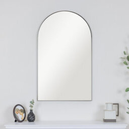 Melody Maison Large Framed Black Arched Mirror - 100Cm X 60Cm - thumbnail 2