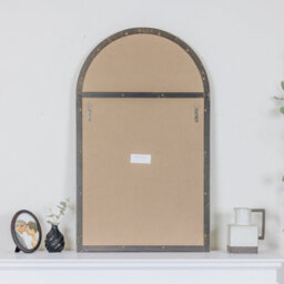 Melody Maison Large Framed Black Arched Mirror - 100Cm X 60Cm - thumbnail 4