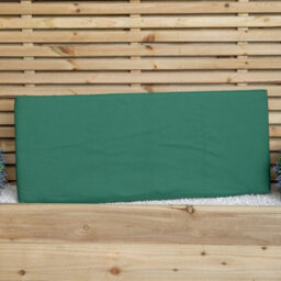 Samuel Alexander Handmade 6 Seater Chunky Rustic Wooden Garden Furniture Set. Table, Chairs & Green Cushions - thumbnail 4