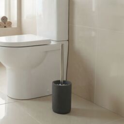 GoodHome Jubba Polymer Resin, Polypropylene (Pp) & Stainless Steel Stone Effect Toilet Brush & Holder - thumbnail 5