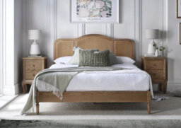 French Inspired Rattan And Bed Frame - Double