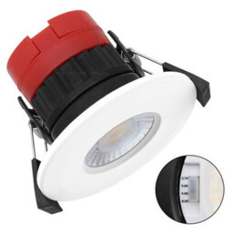 Long Life Lamps Company 8W Led Fire Rated White Recessed Downlights Dimmable Colour Switching Cct Ip65 Frdlw8W - thumbnail 3