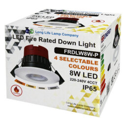 Long Life Lamps Company 8W Led Fire Rated White Recessed Downlights Dimmable Colour Switching Cct Ip65 Frdlw8W - thumbnail 9
