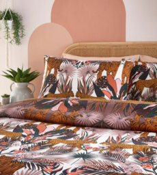 Furn. Kaihalu Jungle Animal Floral Reversible Duvet Cover Set - thumbnail 4