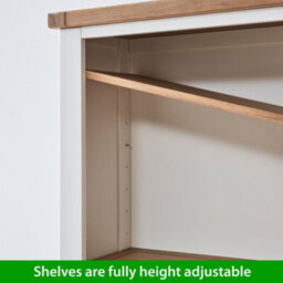 The Furniture Market Cheshire White Painted Large Tall Bookcase With 4 Adjustable Shelves - thumbnail 5