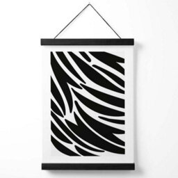 Artze Wall Art Cute Cartoon Style Zebra Print Art Print With Black Frame Size: A4 - thumbnail 1