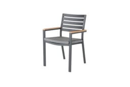 Kettler Elba Dining Set 6 Seater Grey 6 X Chairs And 1 X Table 220 X 100Cm Teak Top - thumbnail 3